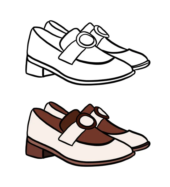 Schoenen Laarzen Icoon Cartoon Van Schoeisel Schoen Vector Pictogrammen Voor — Stockfoto