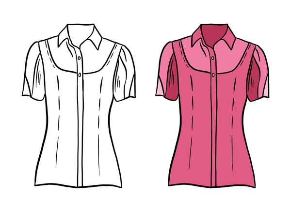 Illustrazione Vettoriale Camicie Donna — Foto Stock