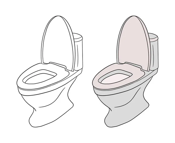 Klozet ikonu. beyaz arkaplanda izole edilmiş web tasarımı için banyo lavabosu vektör simgeleri