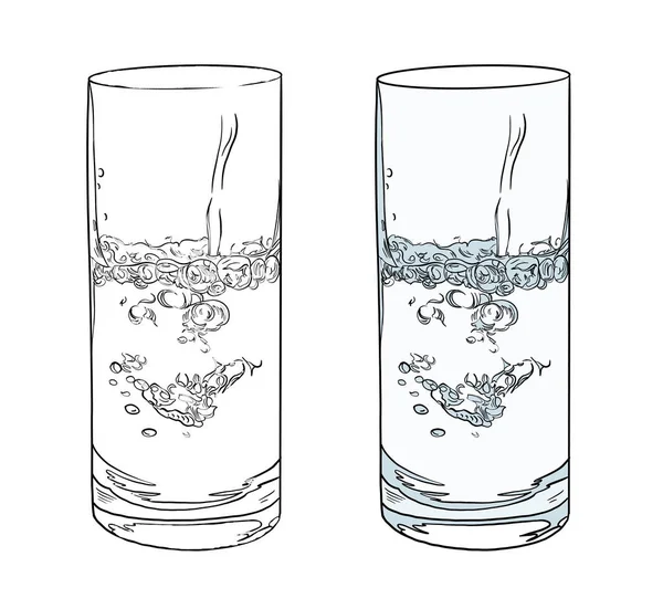 Vectorillustratie Van Een Glas Water — Stockfoto