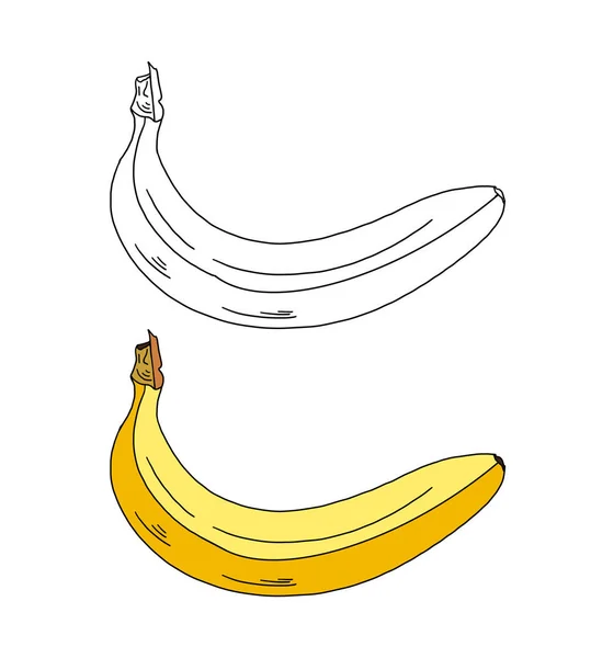 Banana Icona Vettoriale Illustrazione Design — Foto Stock