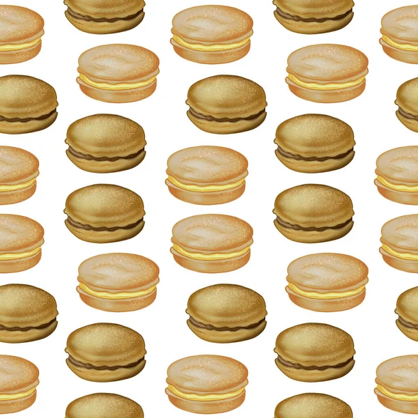 Macaron Colorati Sfondo Bianco — Foto Stock