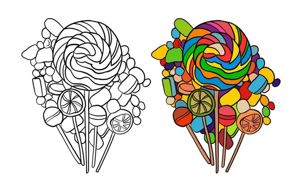 Sweet Candy Lollipop Vector Illustration — Stock Photo, Image