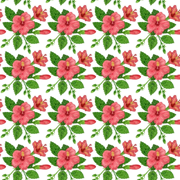 Nahtloses Muster Mit Blumen Floraler Hintergrund — Stockfoto