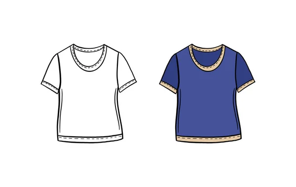 Modelo Shirt Para Seu Design Ilustração Vetorial — Fotografia de Stock