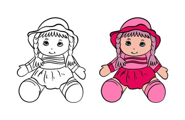 Carino Bambina Con Sciarpa Cappello — Foto Stock