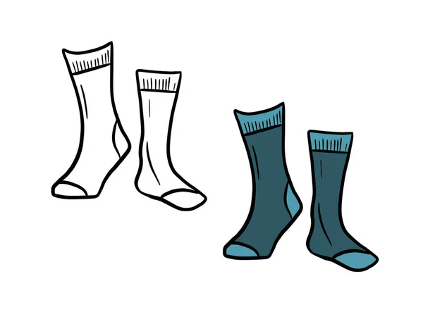 Vector Illustration Pair Socks — Stock Photo, Image