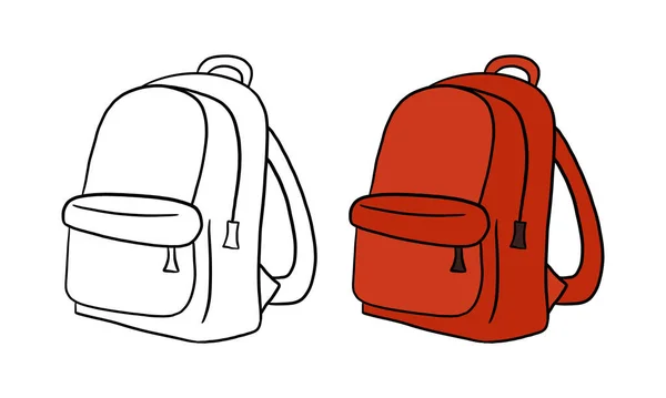 Rucksack Schultasche Isoliert Icon Vektor Illustration Design — Stockfoto