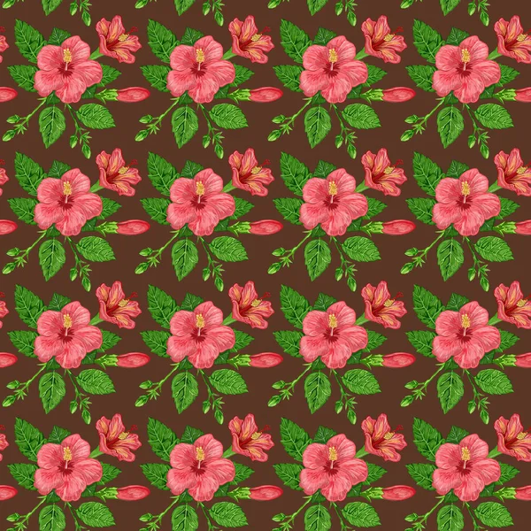 Seamless Pattern Flowers Vector Illustration — Stock Photo, Image