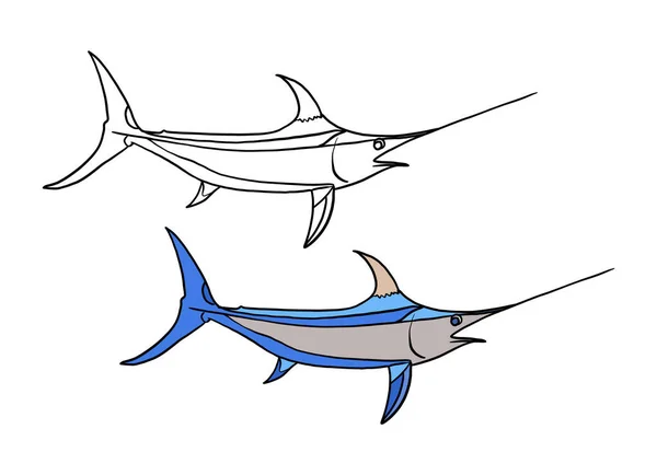 Icône Poisson Illustration Dessin Animé Icônes Vectorielles Requin Pour Web — Photo