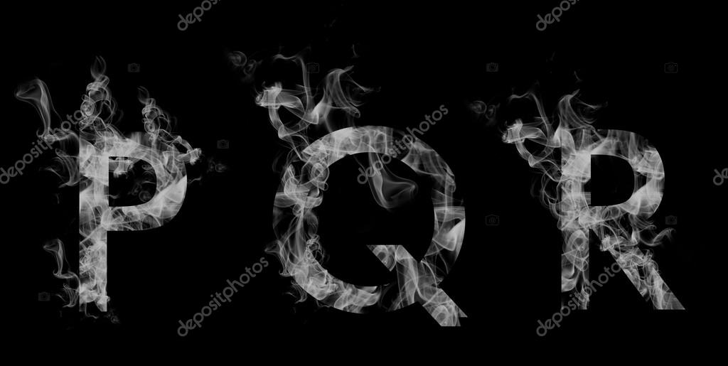 font smoke letters p q r stock photo wesleyyaya 87973396 smoke letters font