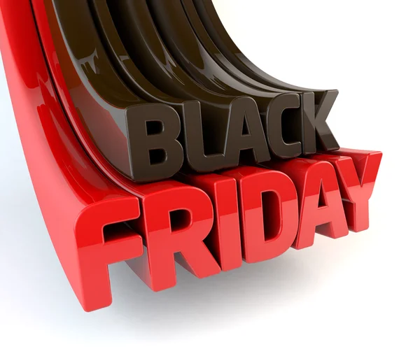 3D template Black Friday on the white background — Stock Photo, Image