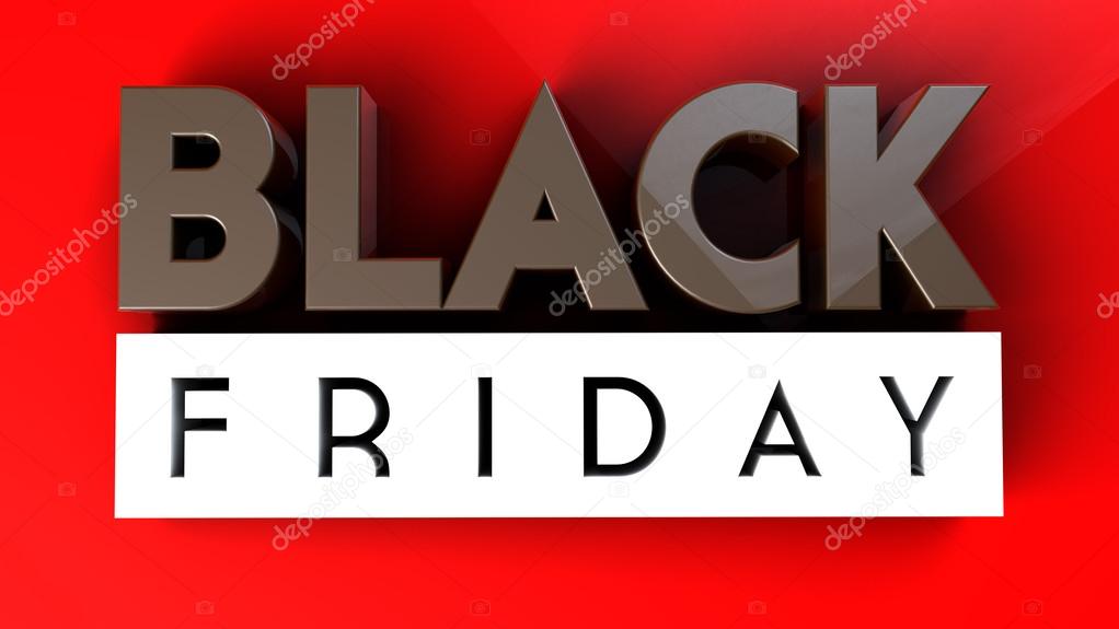 Black Friday 3D on red background