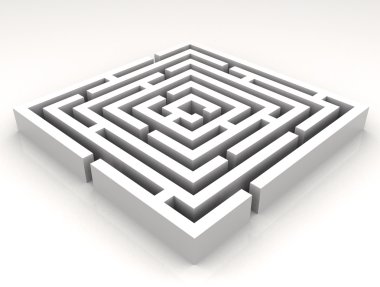 yüksek çözünürlükte 3d render bir labirent - labyrinth.