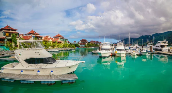 Paradiesinsel Marine Bay Mahé Seychellen — Stockfoto