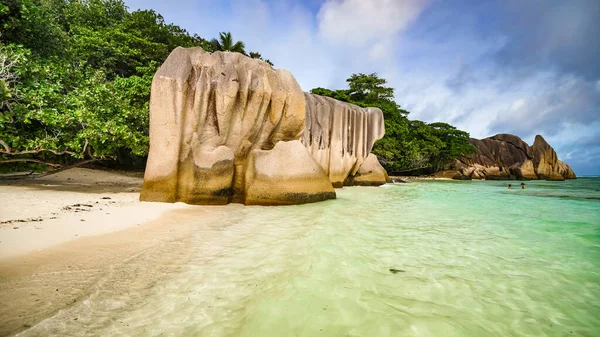 Anse Source Argent Digue Island Seychelles — Fotografia de Stock