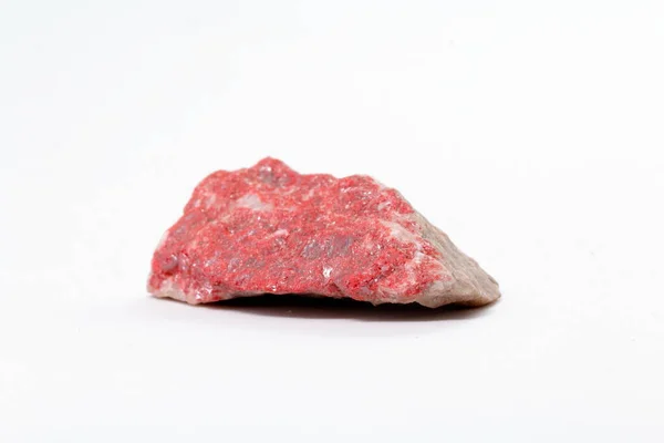 Minerał Almandyny Białym Tle Czerwony Kamień — Zdjęcie stockowe