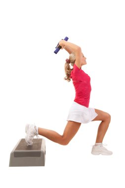 Spor serisi: Step Aerobik Dumbbells ile