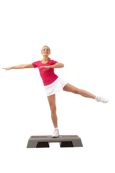 Sport Series: Step Aerobics — Stock Photo, Image