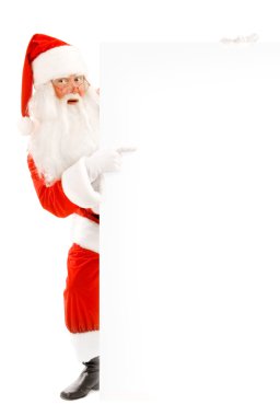 Noel Baba bir reklam yer tutan