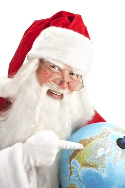 Babbo Natale classico Guardando Nord America — Foto Stock