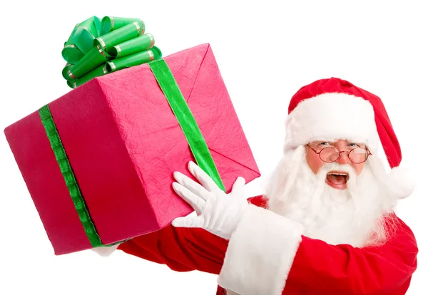 Papá Noel traído grande de regalo de Navidad — Foto de Stock