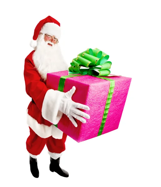 Papai Noel faz um grande presente para você — Fotografia de Stock