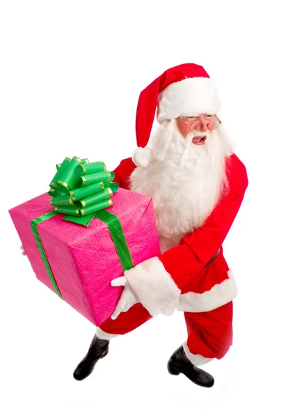 Santa Claus Brought Big of Christmas Present Stock Photo
