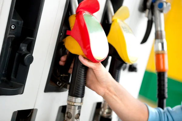 Row of Fuel Pumps at a Gas Station — Stock Photo, Image