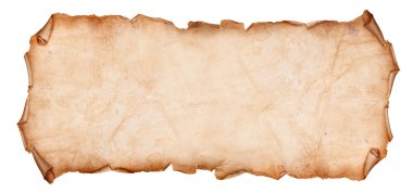 Old Torn Paper Scroll Isolated on a White Background clipart