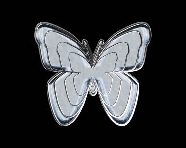 Kelebek siyah arkaplanda izole