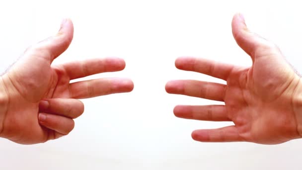 Parmaklarıyla insan geri sayım — Stok video