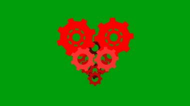 Red heart gear