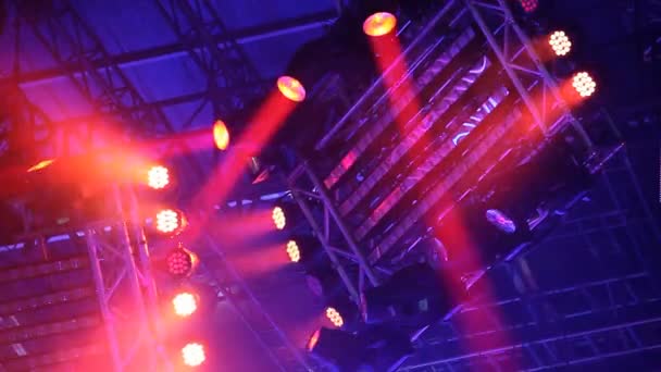 Lighting system on stage — Stock video