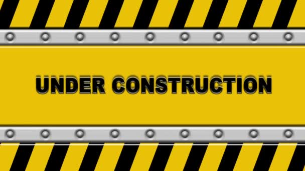 Under construction panel — Stock Video