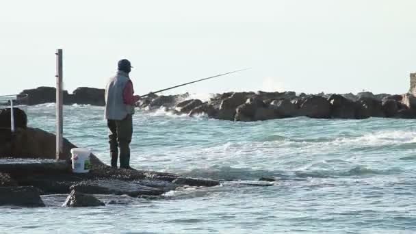 Pesca en el mar — Vídeos de Stock