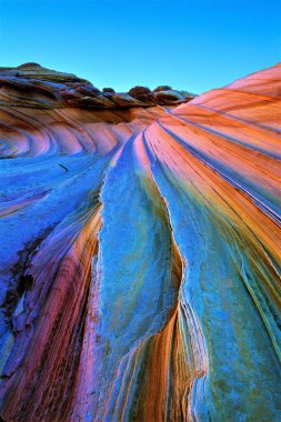 Vermilion Cliffs Ulusal Anıtı, Arizona ABD 'deki Sandstone Prism Fenomeni sırasında 