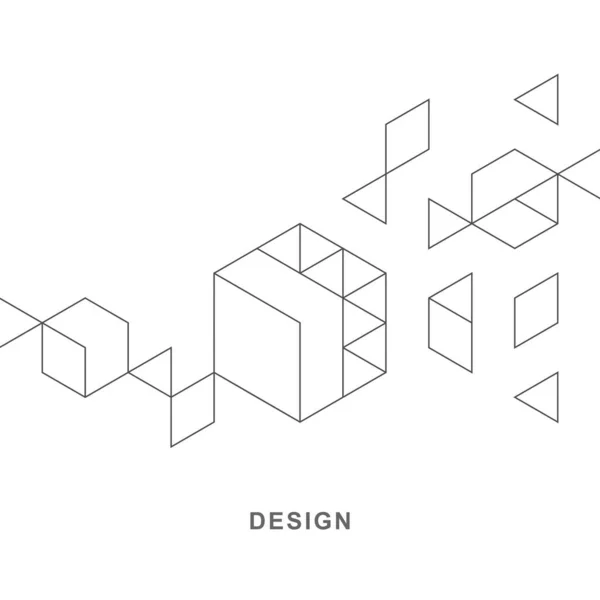 Contexto Tecnológico Geométrico Abstrato Design Criativo Vetorial — Vetor de Stock