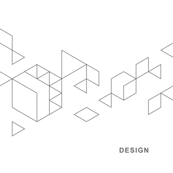 Fondo Tecnológico Geométrico Abstracto Diseño Creativo Vectorial — Archivo Imágenes Vectoriales