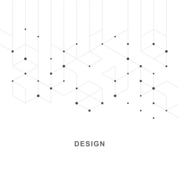 Contexto Tecnológico Geométrico Abstrato Design Criativo Vetorial — Vetor de Stock