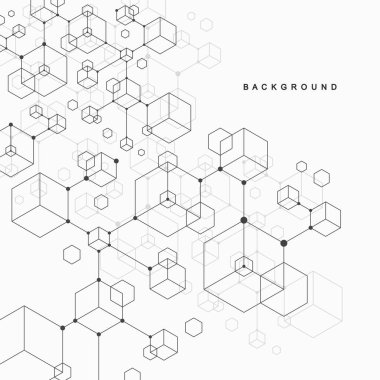 Soyut geometrik teknolojik arka plan. Vektör yaratıcı tasarımı.