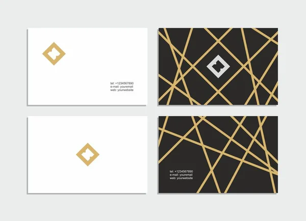 Abstrakte Geometrische Visitenkarte Corporate Identity — Stockvektor