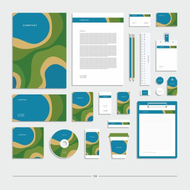 Soyut geometrik kurumsal kimlik. Kırtasiye seti. Yaratıcı grafik tasarımı.