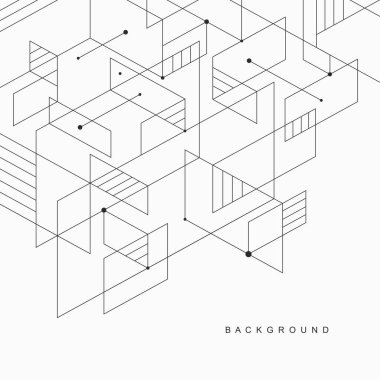 Soyut geometrik teknolojik arka plan. Vektör yaratıcı tasarımı.