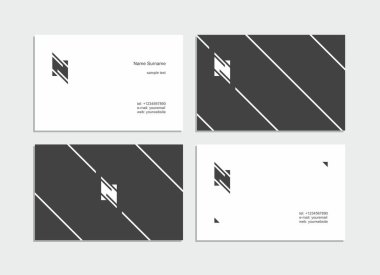 Grafik işaretli soyut kartvizit. Şirket kimliği.