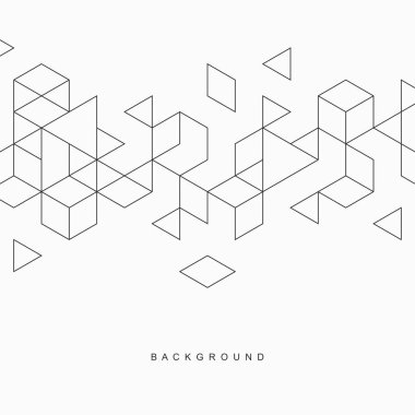 Soyut geometrik teknolojik arka plan. Vektör yaratıcı tasarımı.