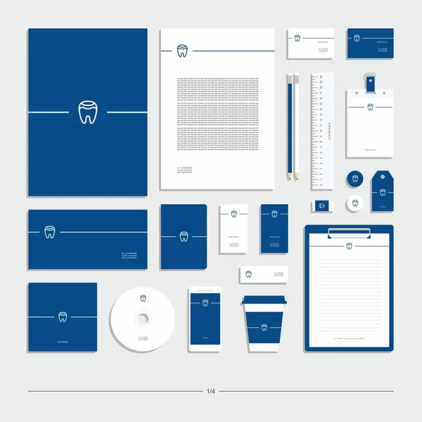 抽象的な企業アイデンティティ 文房具セット 創造的なグラフィックデザイン — ストックベクタ