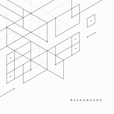 Soyut geometrik teknolojik arka plan. Vektör yaratıcı tasarımı.