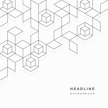 Soyut geometrik teknolojik arka plan. Vektör yaratıcı tasarımı.