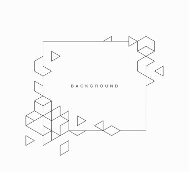 Soyut geometrik teknolojik arka plan. Vektör yaratıcı tasarımı.